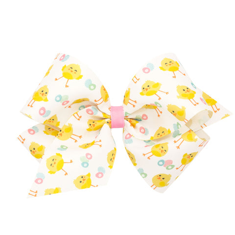 Chick Print Hair Bow