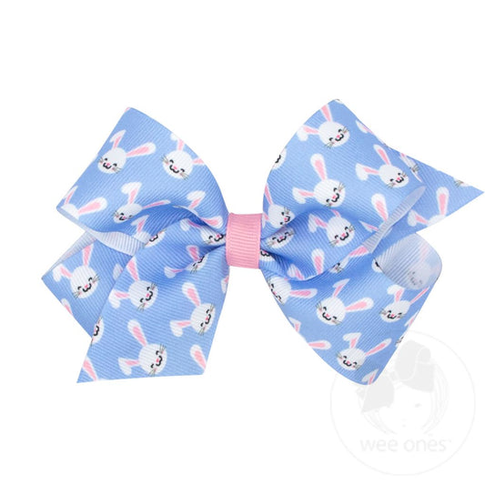 Grosgrain Blue Bunny Bow