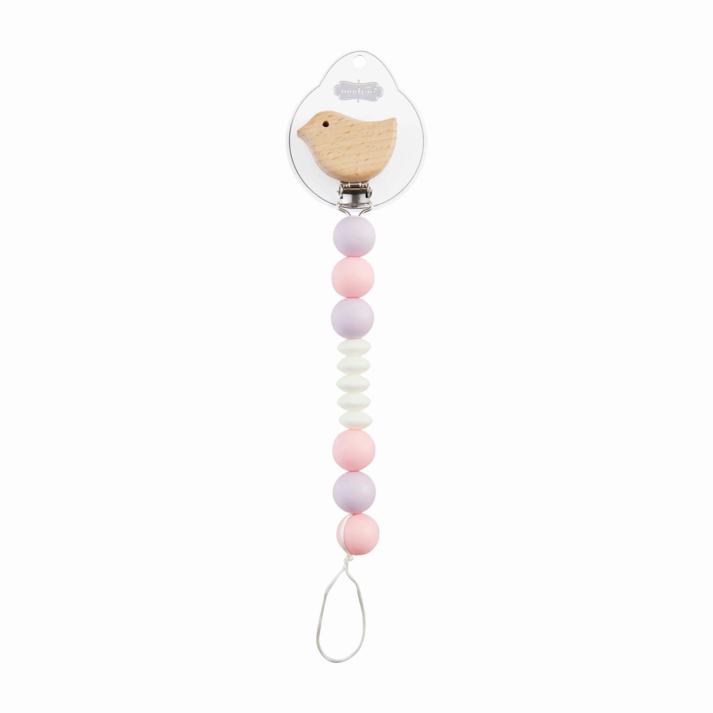 Wood Bird Paci Clip