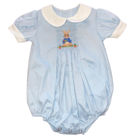 Smocked Collared Bunny Bubble