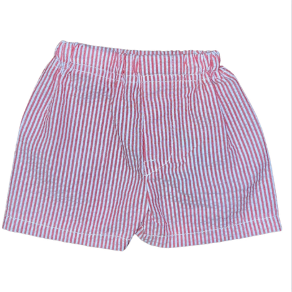 Red Seersucker Shorts