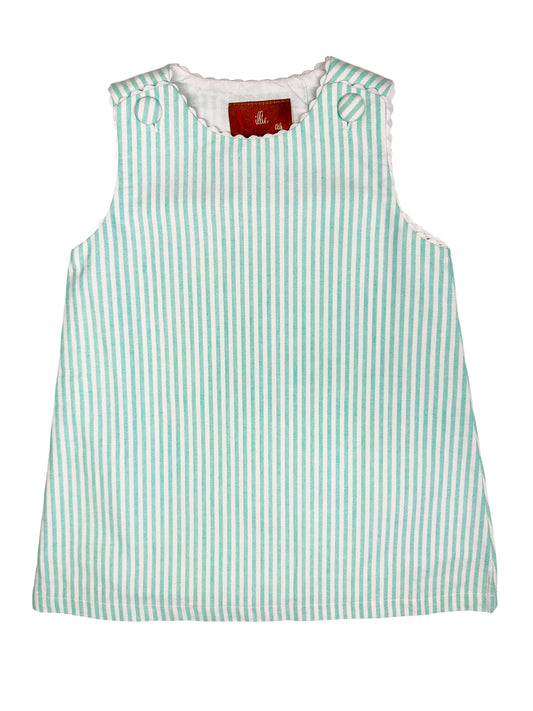 Green Seersucker Addison Dress
