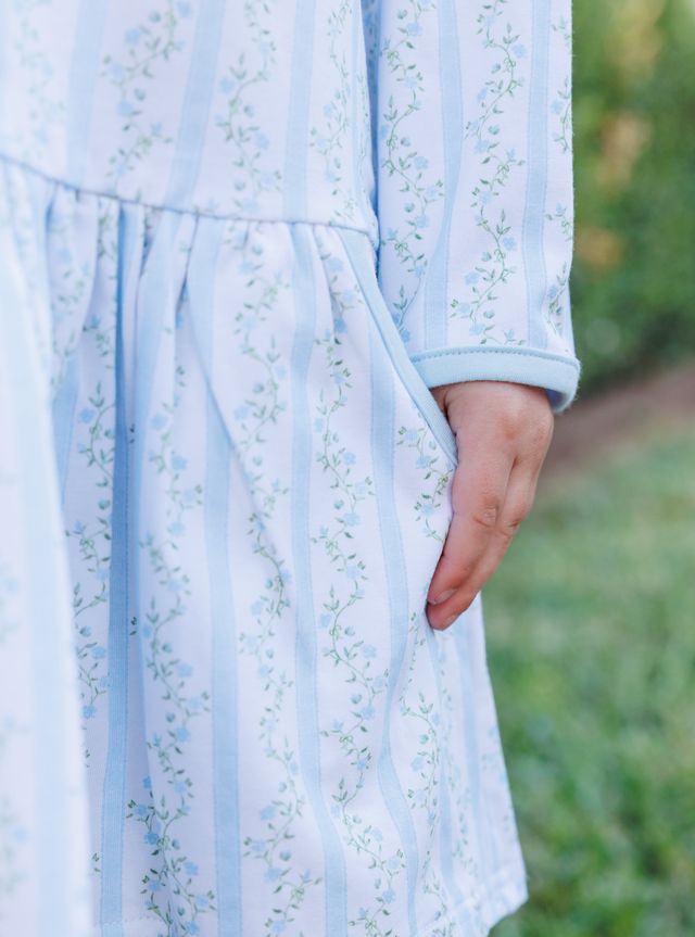 Vineyard Blooms Blue Dress