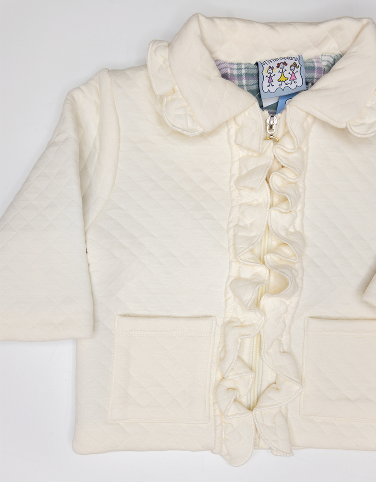 Cream Quilted Ruffle Rudy Jacket
