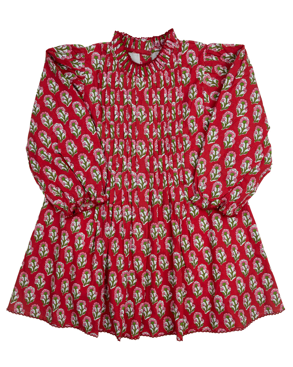 Crimson Petal Block Print Dress
