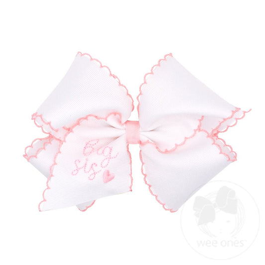 Big Sis Cursive Moonstitch Bow