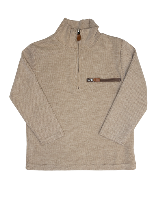 Kingston 1/4 Zip Pullover- Tan