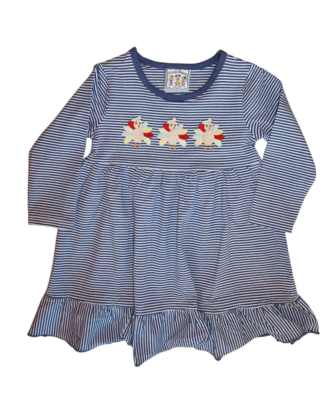 Thankful Turkey Stripe L/S Dress