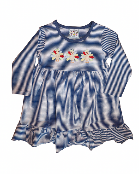 Thankful Turkey Stripe L/S Dress