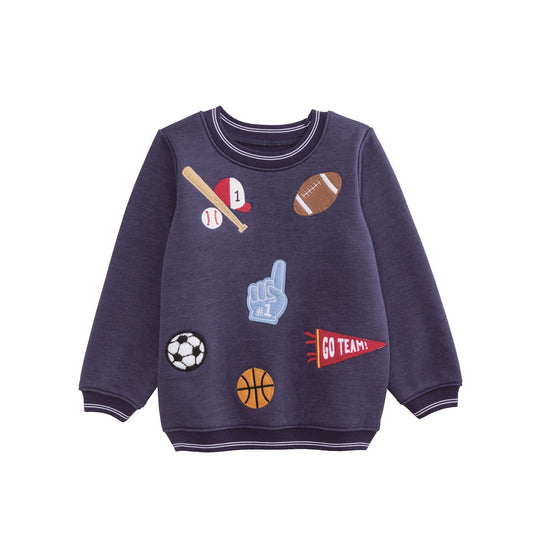 Sports Patched Sweatshirt