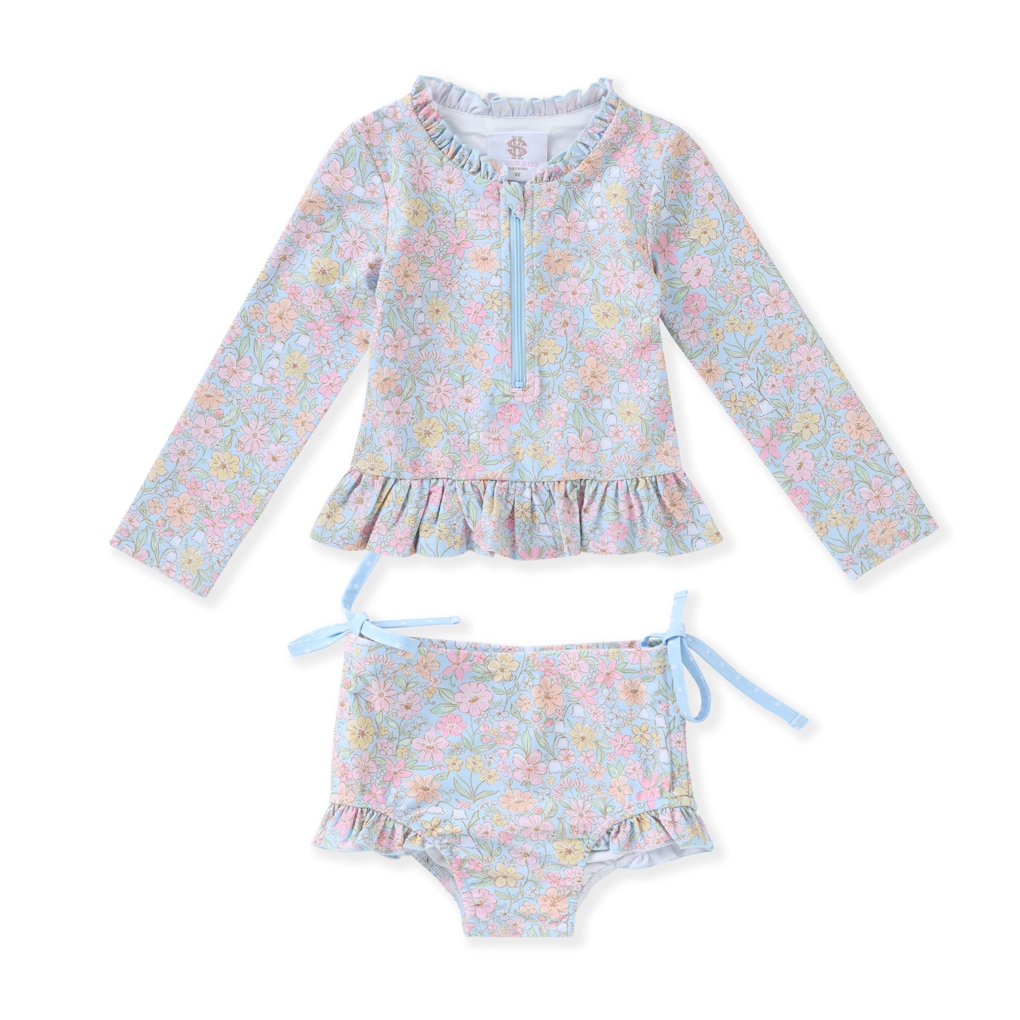 Mallie Floral 2pc Rashguard Swimsuit