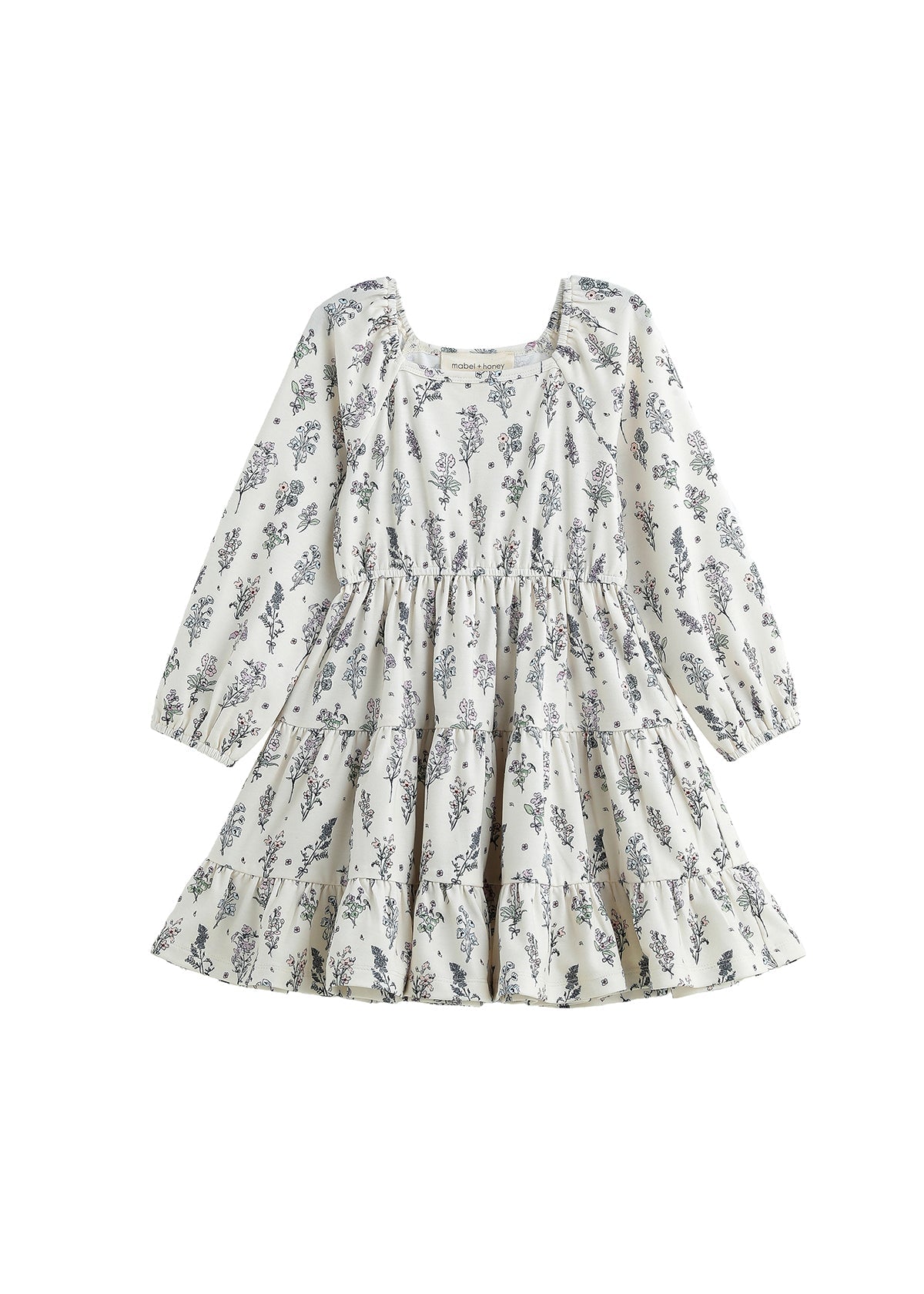 Gracie LS Floral Tiered Dress