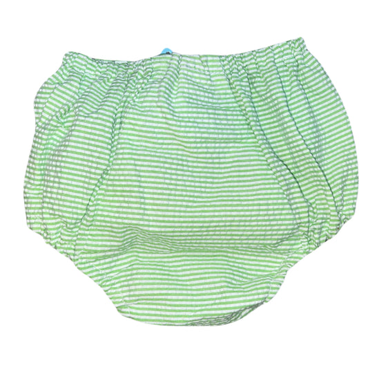 Green Seersucker Diaper Cover