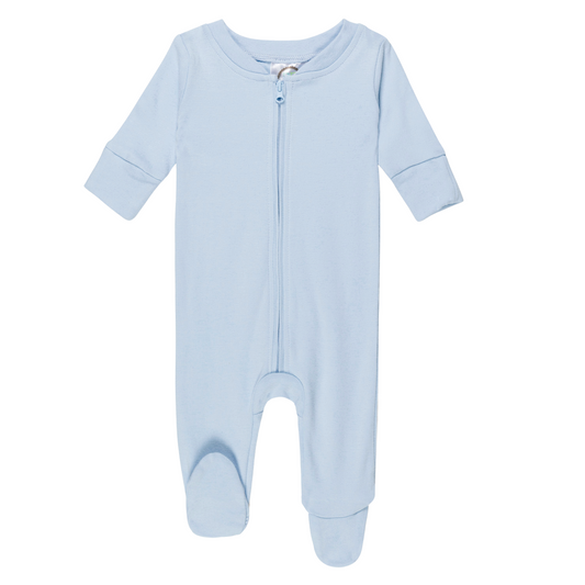 Blue Zipper Footed Sleeper