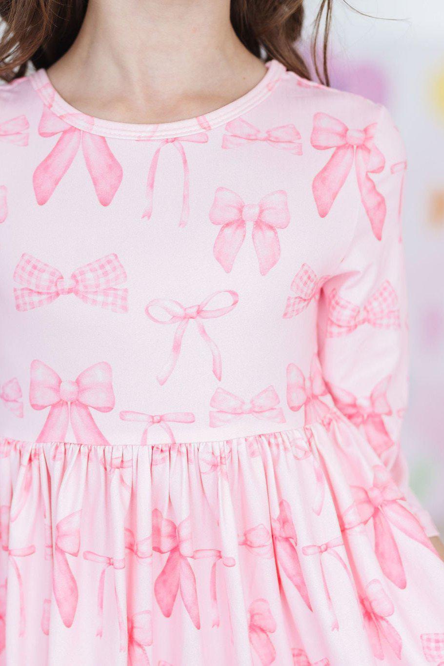 Blushing Bows Twirl Dress