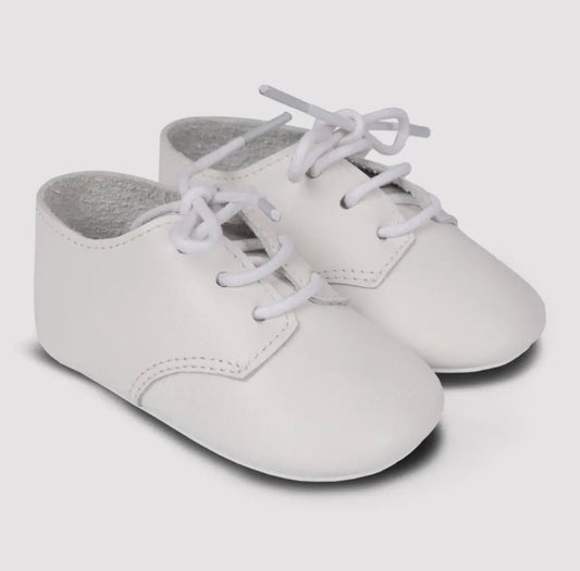 August Lace-Up White Shoe
