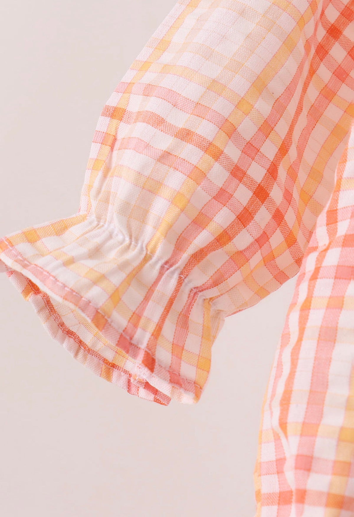 Peach Harvest Plaid Dress