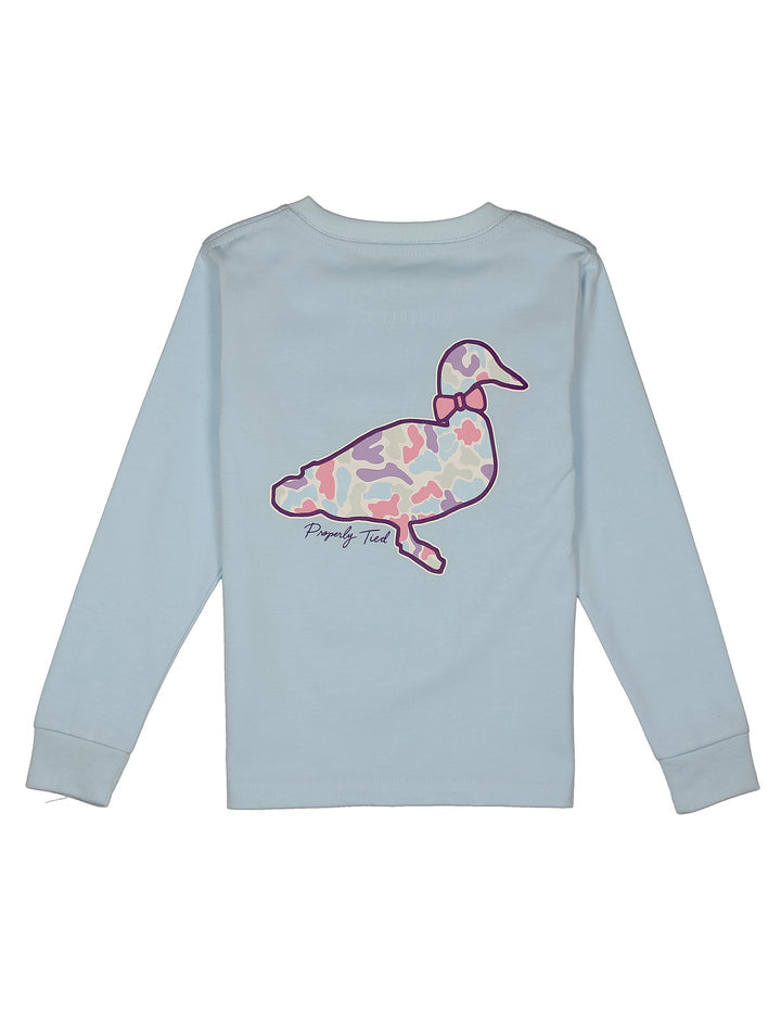 Girls Cotton Candy Camo LS- Periwinkle