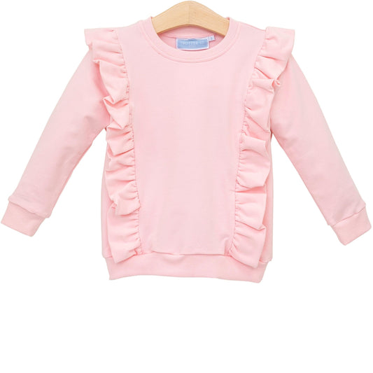 Laura Light Pink Ruffle Pullover