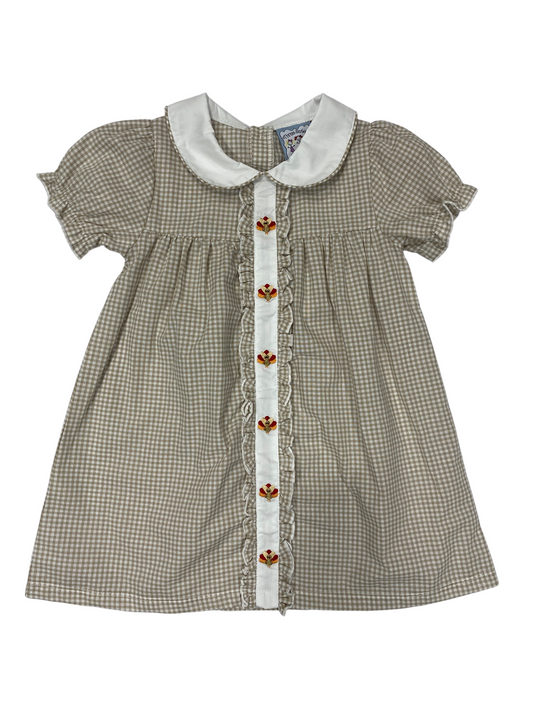Turkey Trot Embroidered Dress