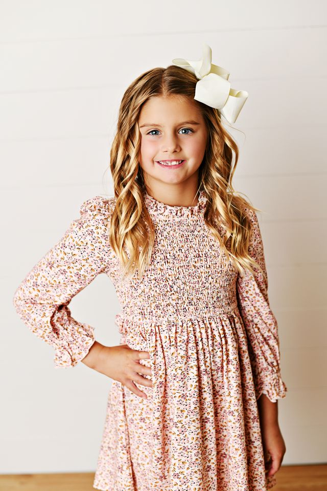 Blushing Blooms Smocked Dress