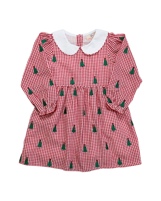 Christmas Trees Embroidered Dress