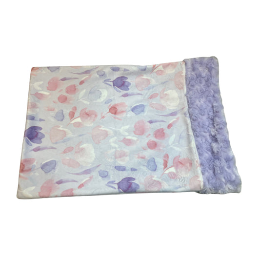 Purple Petals Minky Pillow