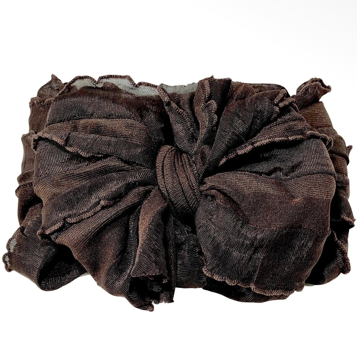Brown Ruffled Headband