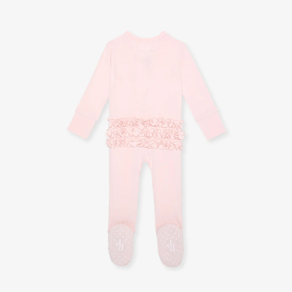 Sweet Pink Ruffled Footie