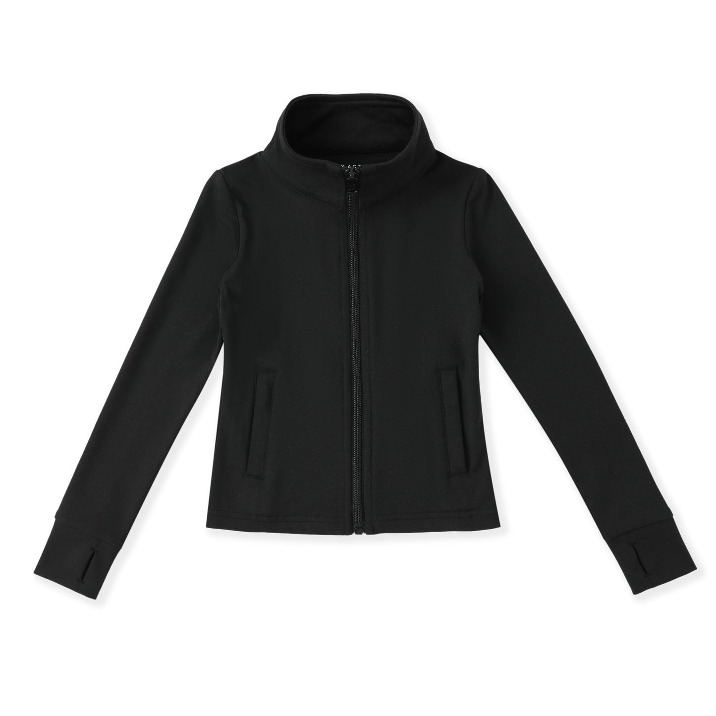 Athletic Zip Up Jacket- Black