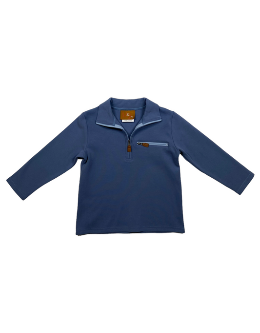 Blue Kingston 1/4 Zip Pullover