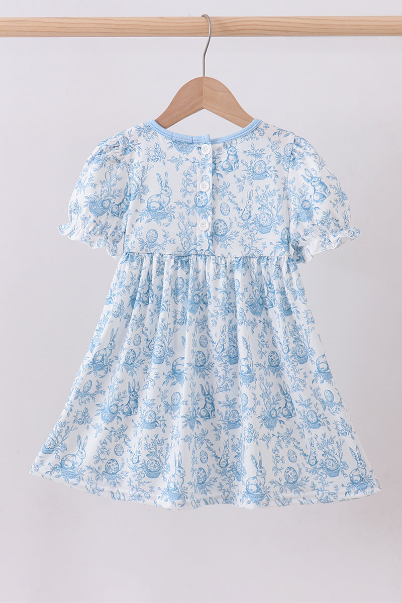 Evelyn Blue Bunny Ruffle Dress