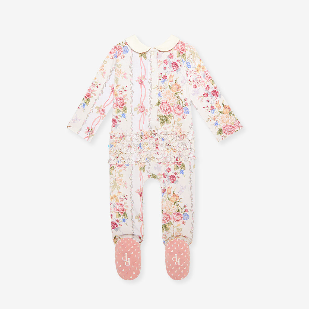 Janey Smocked Ruffled Footie