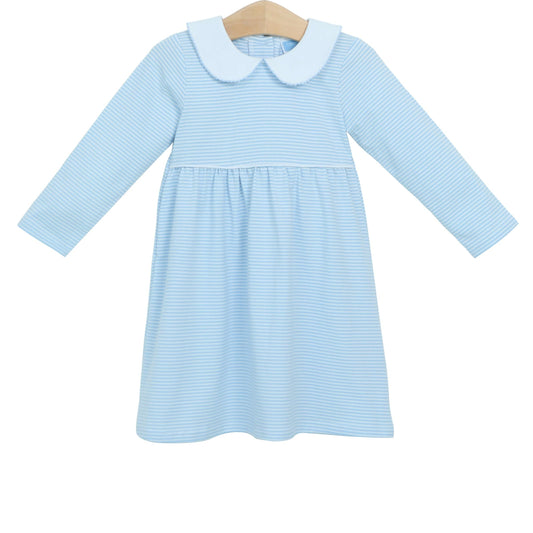 Claire Light Blue Stripe Dress