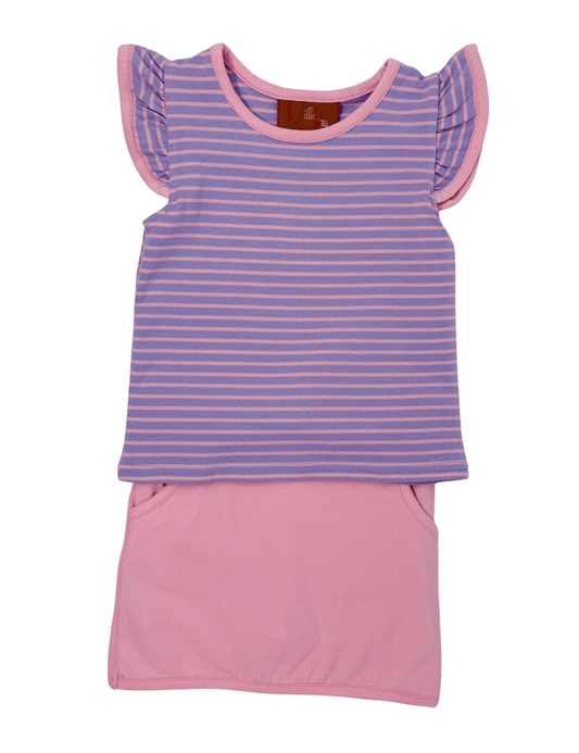 Sally Skort Set- Purple & Pink