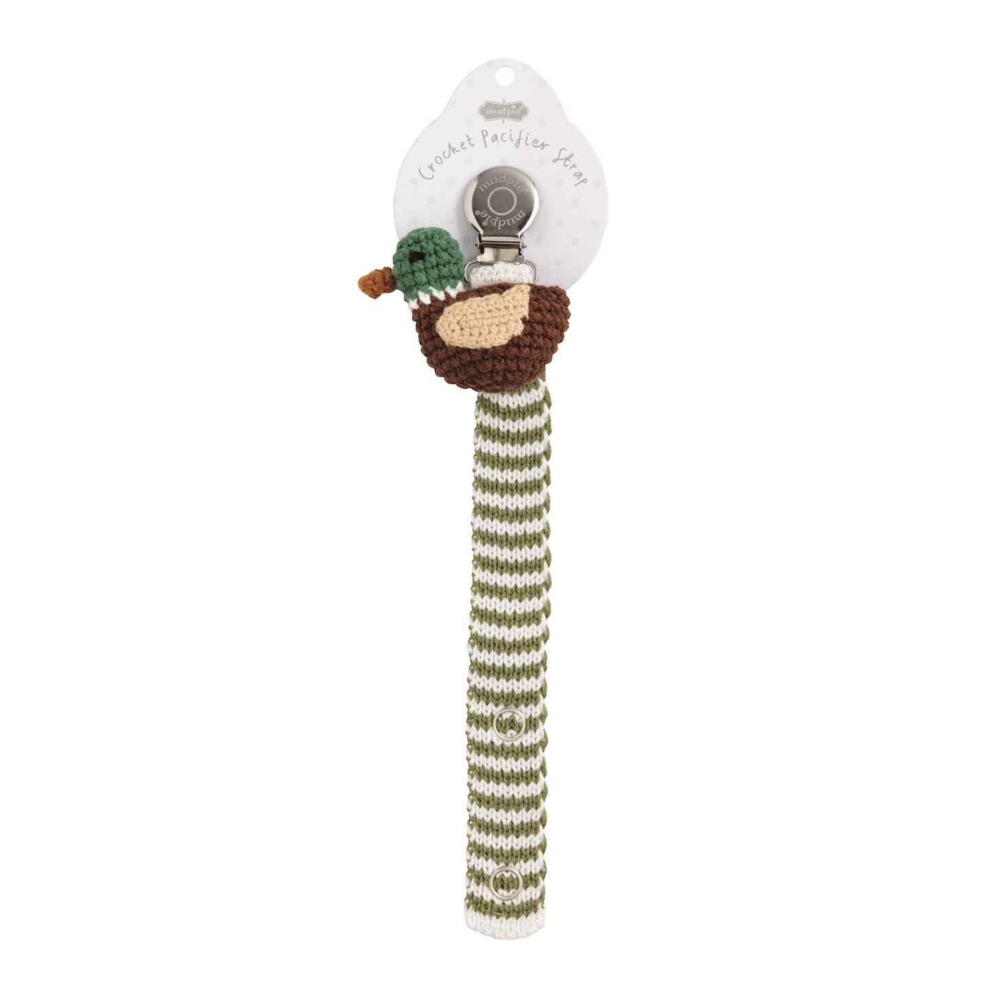 Mallard Duck Crochet Paci Clip