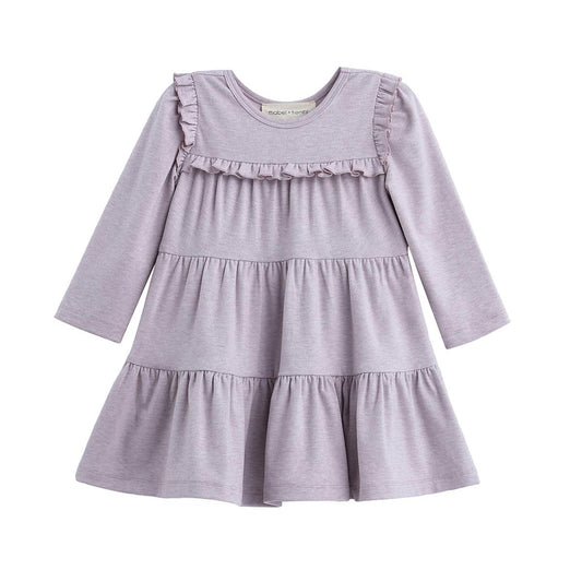 Maggie LS Ruffle Yoke Tiered Dress