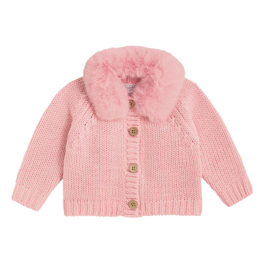 Fur Collar Cardigan