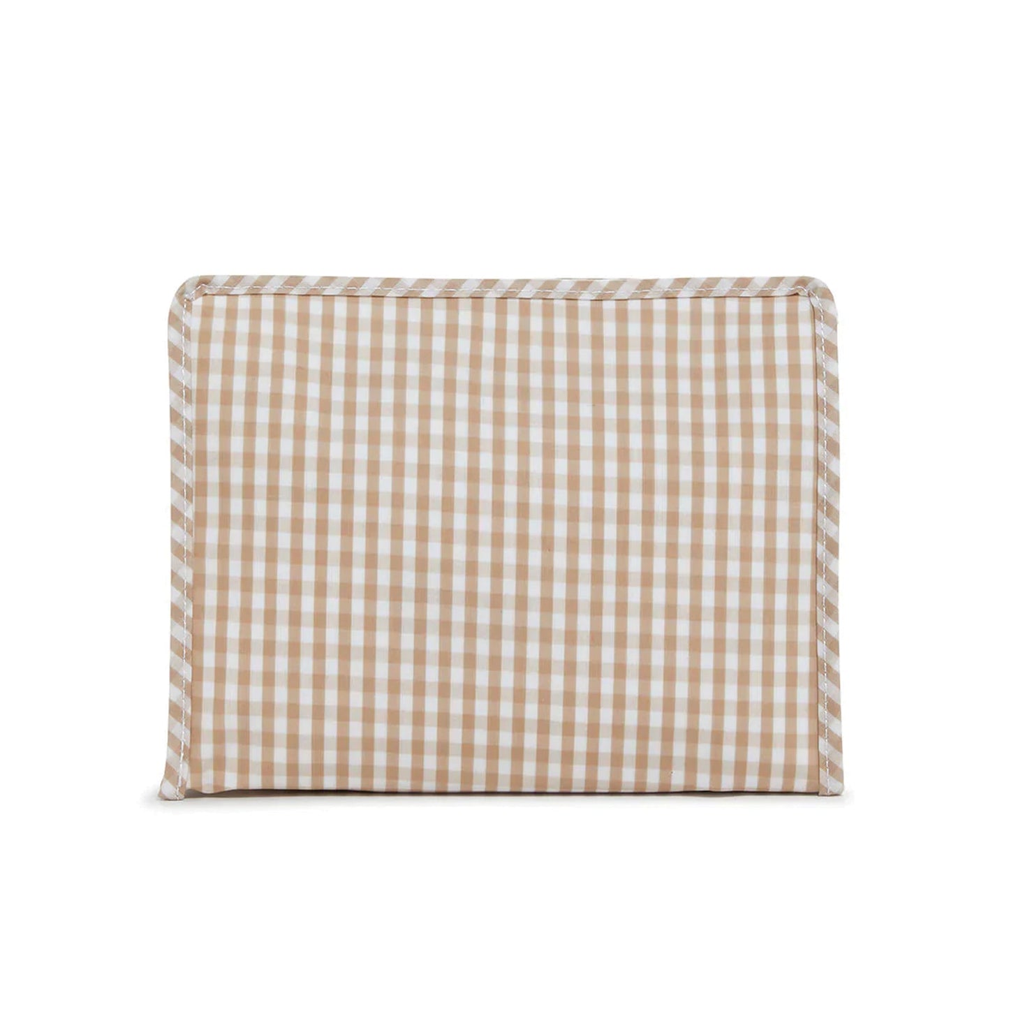 Roadie Medium Zip Pouch- Gingham Khaki by TRVL Design