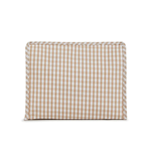 Roadie Medium Zip Pouch- Gingham Khaki by TRVL Design