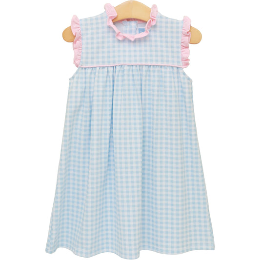 Merideth Dress - Lt Blue/ Lt Pink Gingham