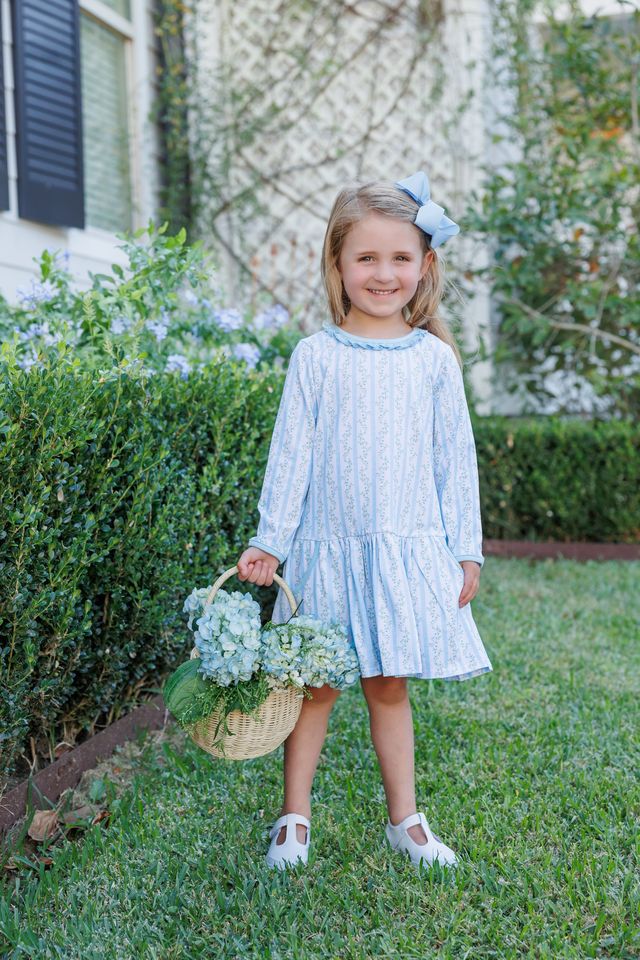 Vineyard Blooms Blue Dress