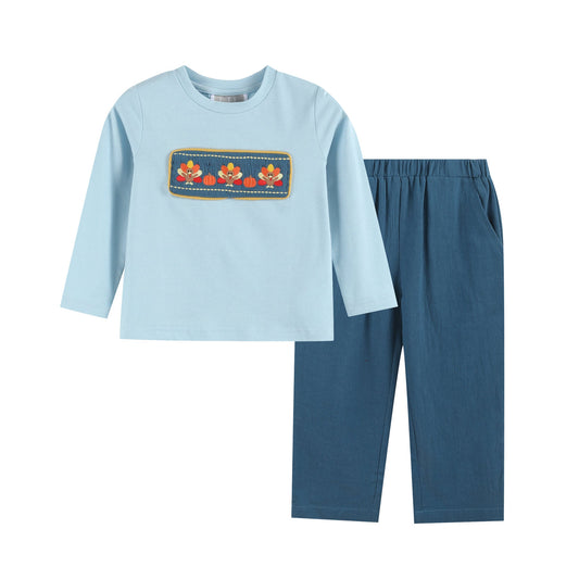 Cobalt Blue Turkey Smocked Set