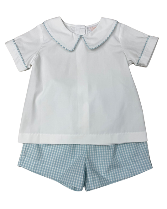 Hugo Plaid Collared Short Set