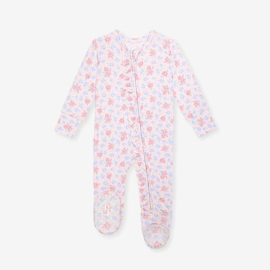 Laney Ruffled Zippered Footie