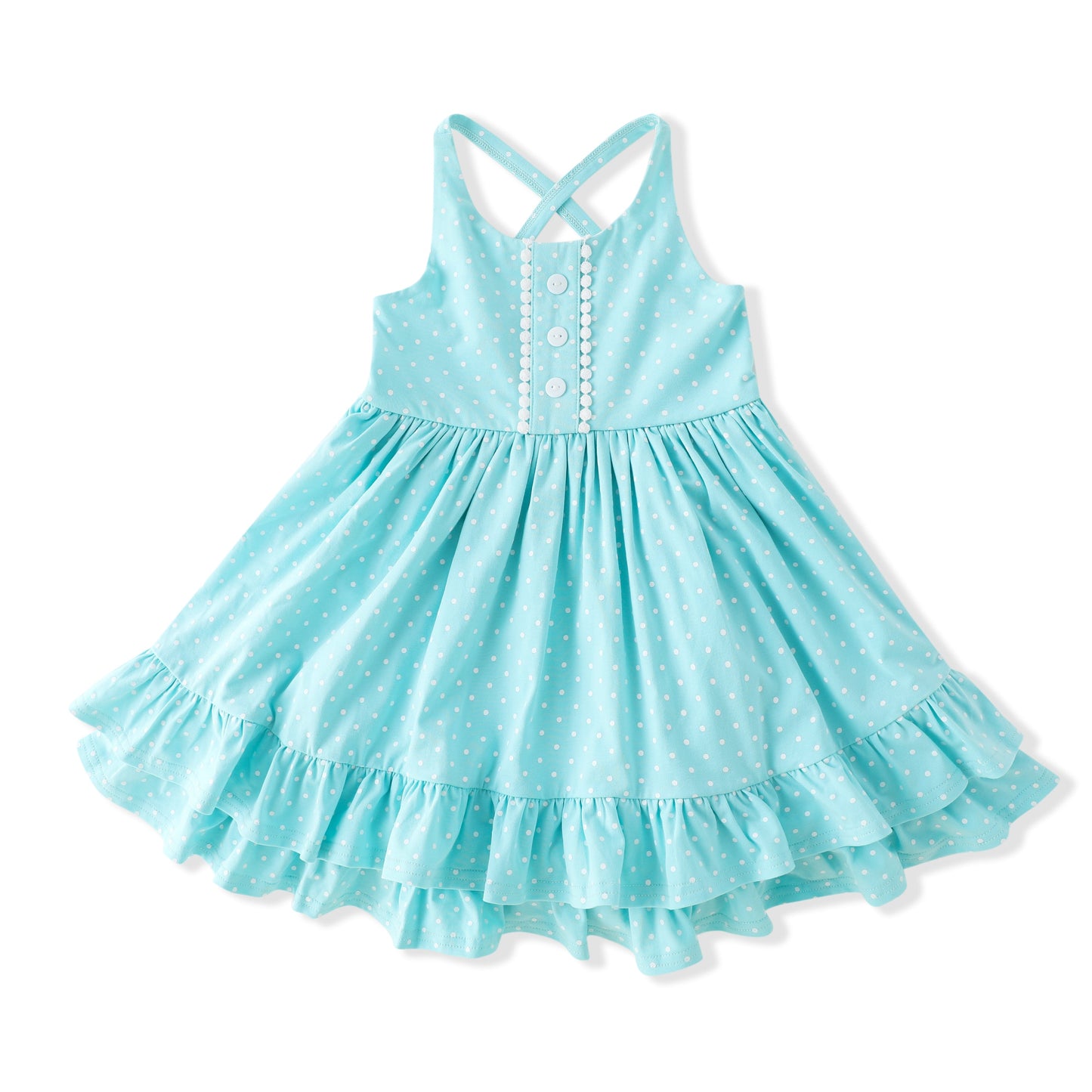 Mint Dottie Twirl Dress
