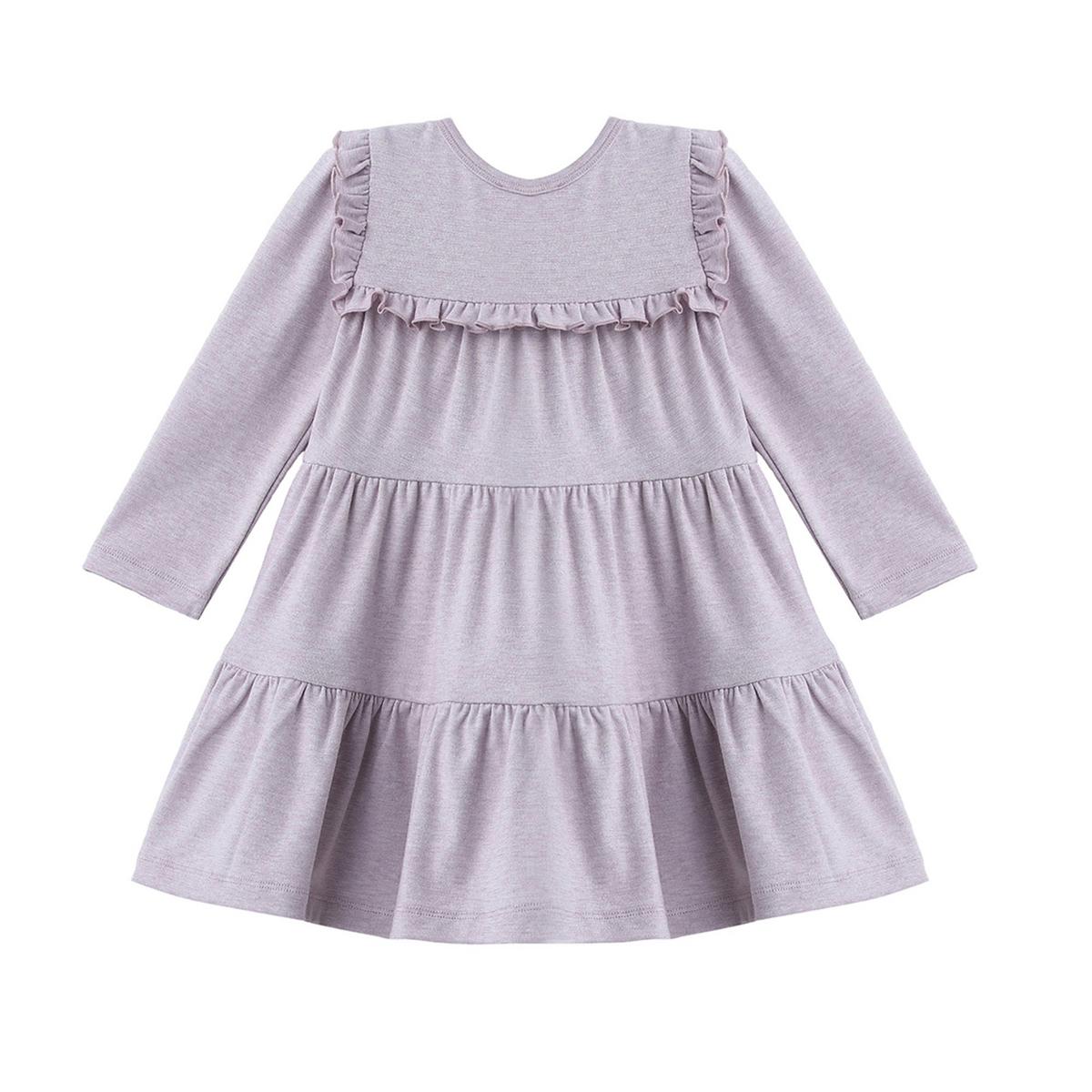 Maggie LS Ruffle Yoke Tiered Dress