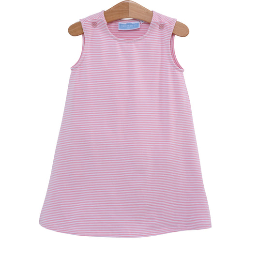 Caroline Light Pink Stripe Dress