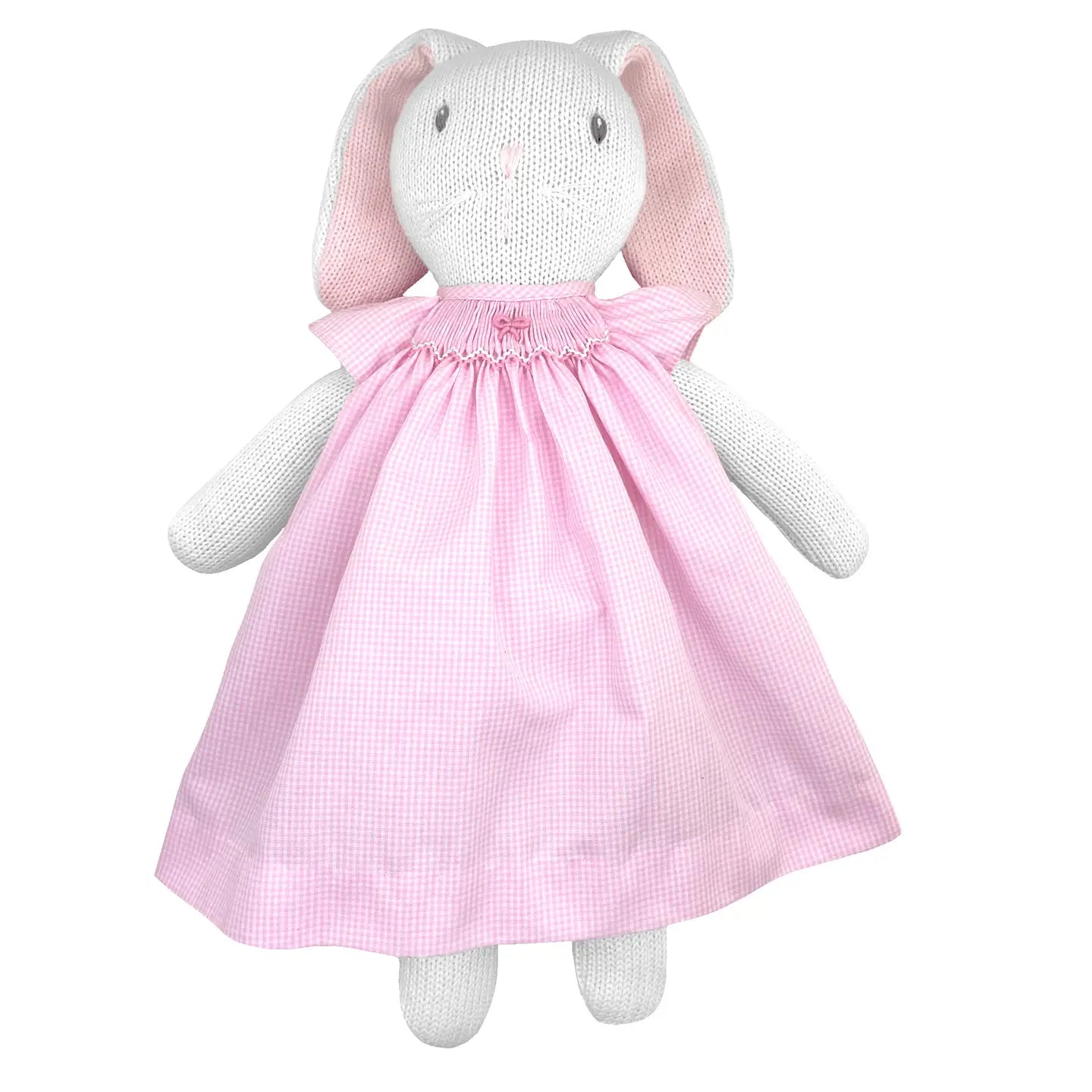 Knit Bunny in Pink Check Dress