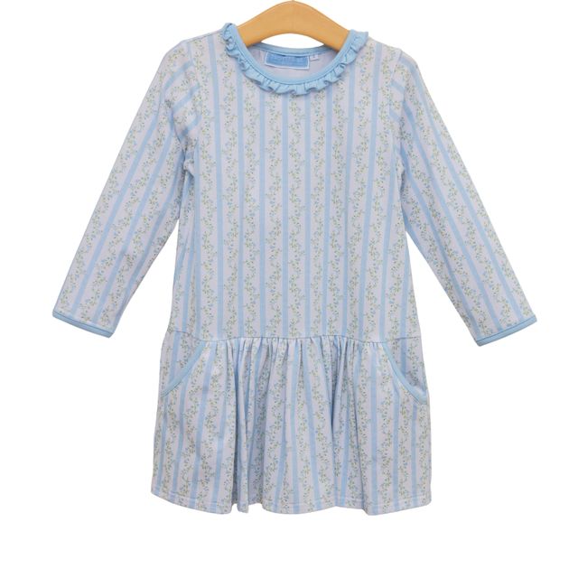 Vineyard Blooms Blue Dress